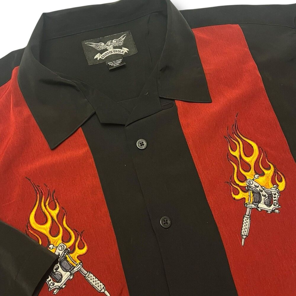 Chrome Eagle Shirt‎ Mens XXXL Button Up